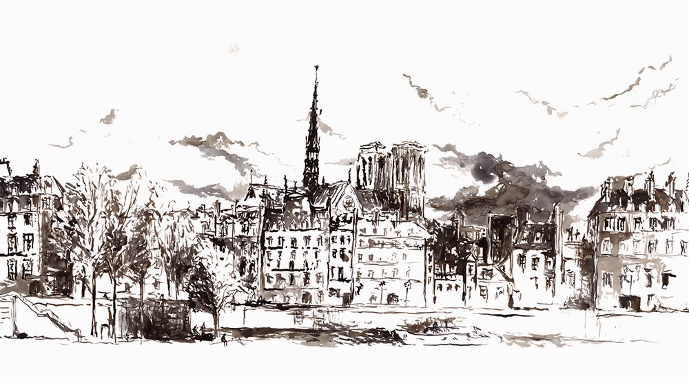 papier peint quai de Paris 2