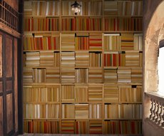 original wallpaper of books in abstract composition