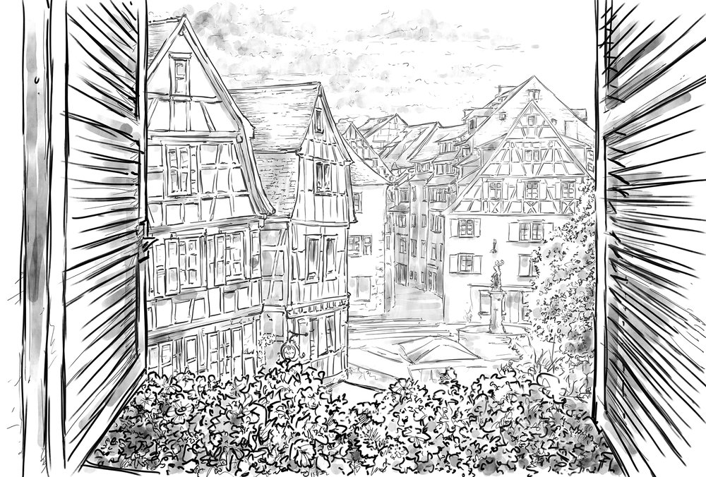 Colmar Vue de fenêtre