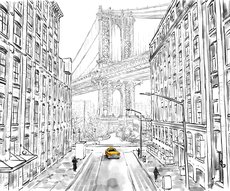 Immeubles et Pont