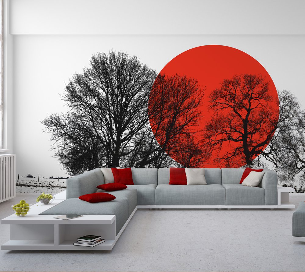 papier peint arbre japon