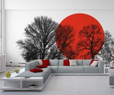 papier peint arbre japon