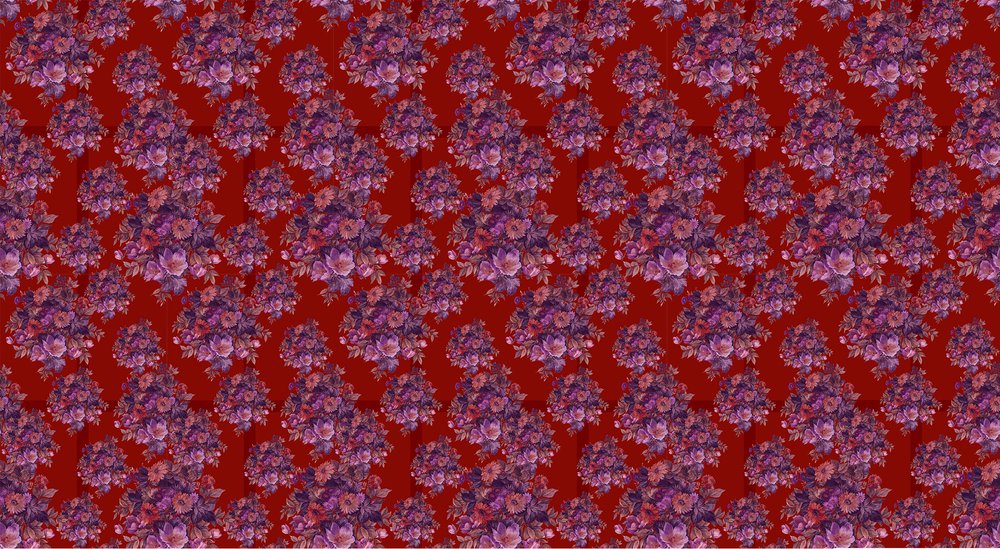 Bouquets fond rouge