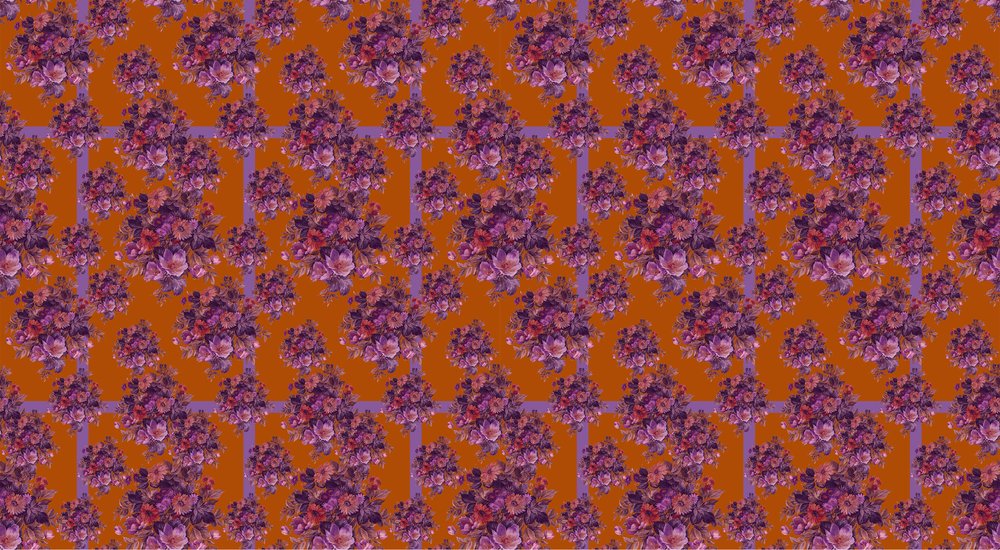 bouquet fond orange