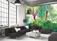 papier peint panoramique jungle cartoon dans un salon