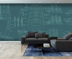 wallpaperper in a living room