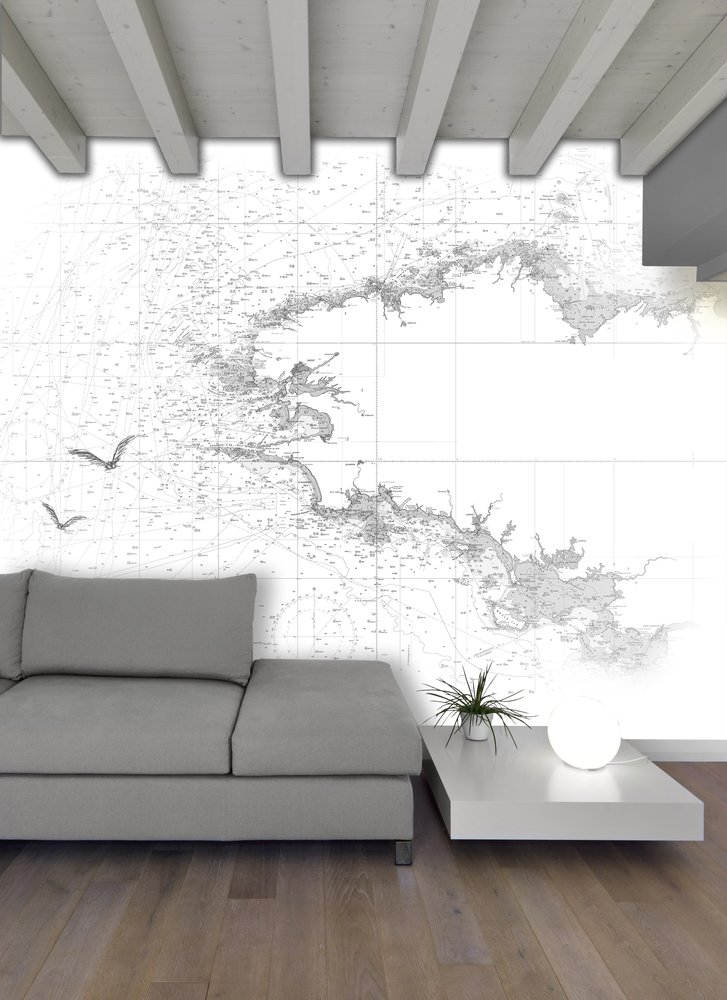 papier peint Carte blanche dans un salon