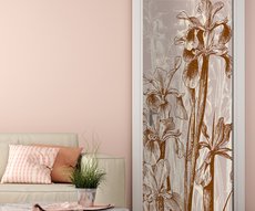 brown iris door in a living room