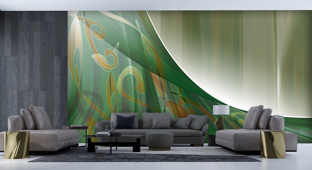 Drapé d'entrelacs vert