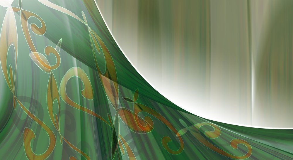 Drapé d'entrelacs vert