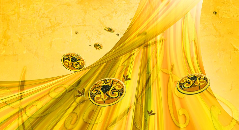 Envol de triskèles Jaune vif