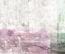décor mural en papier peint représentant un mur en béton rose et vert