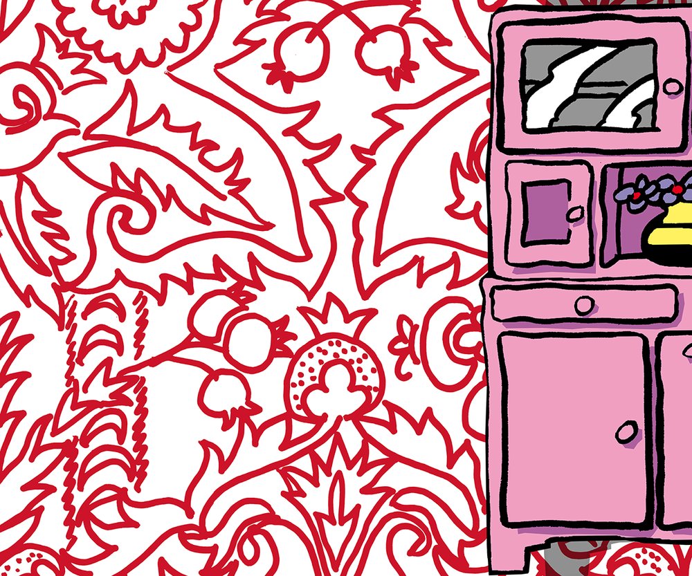 buffet couleurs et classic rouge sur blanc