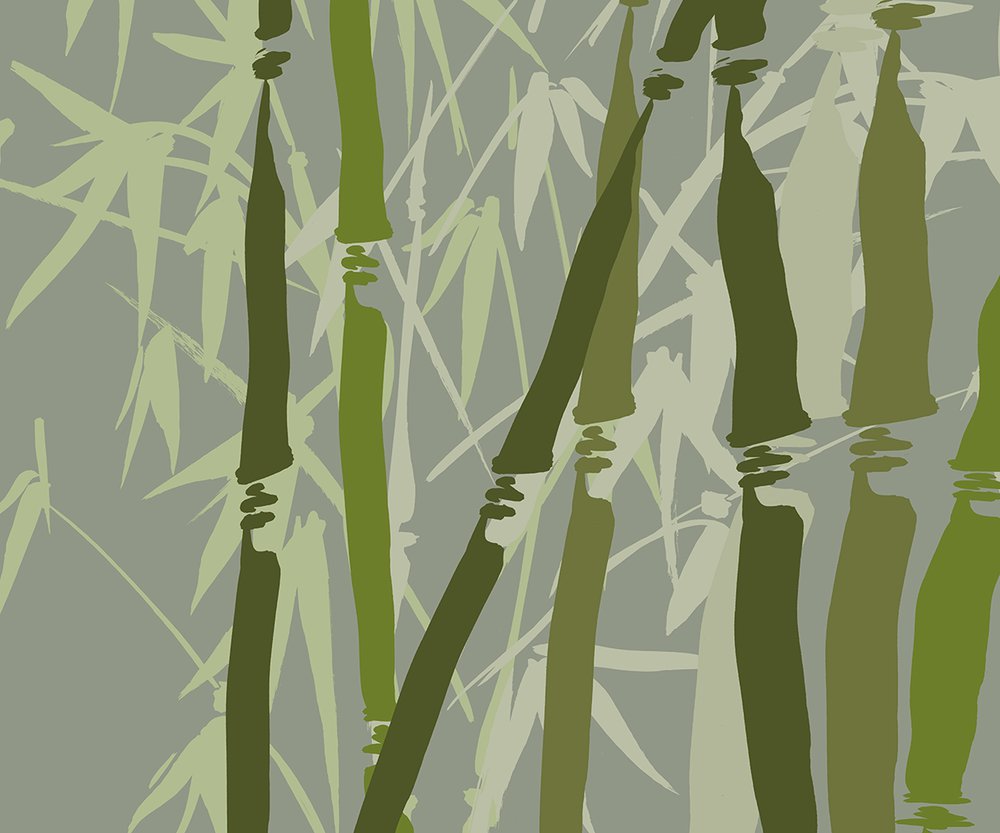bambous sur gris