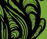 méandres 1 noir sur vert
