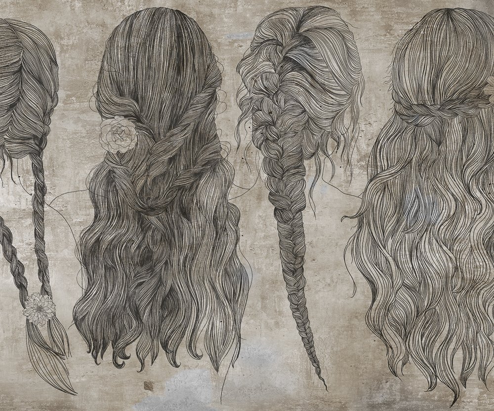 cheveux sur béton