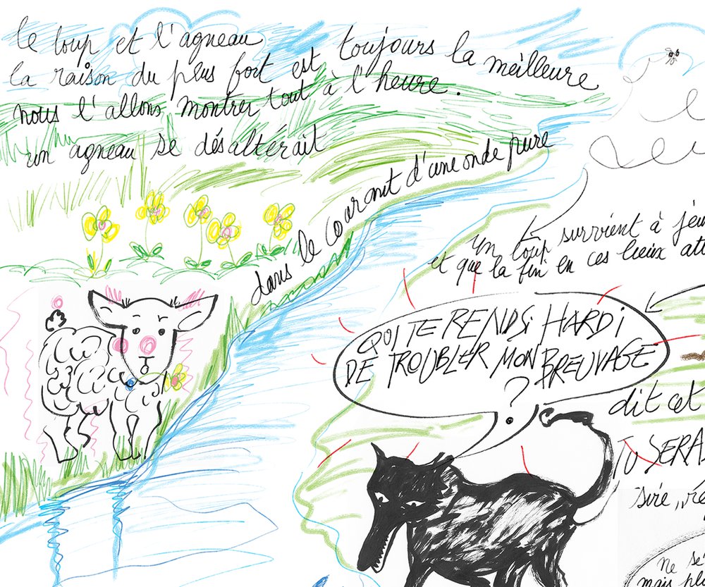 Dessin Agneau Et Loup Incréation | La Fontaine : le loup et l'agneau