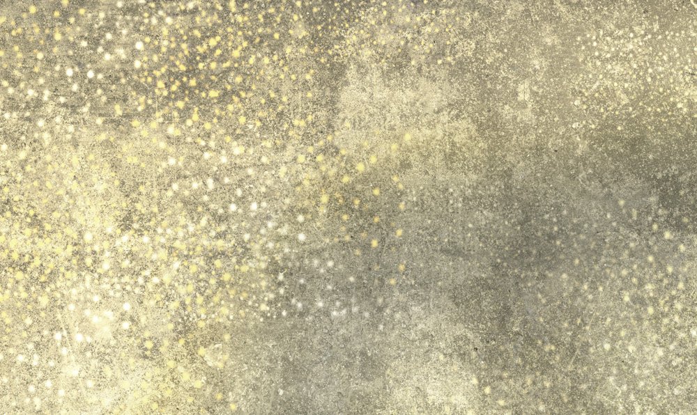papier peint panoramique  pluie d'étoiles dorées et blanches