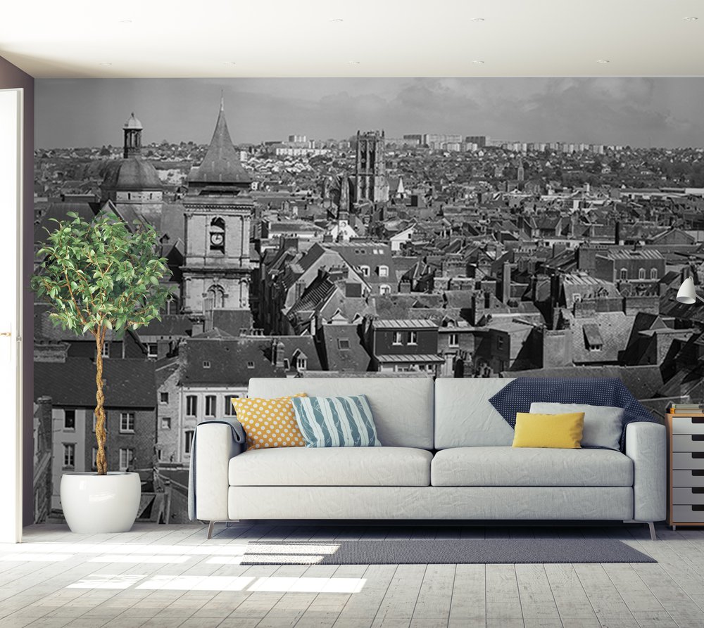 papier peint panoramique Dieppe dans un salon
