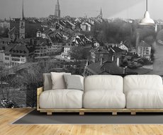 papier panoramique de Berne dans un salon